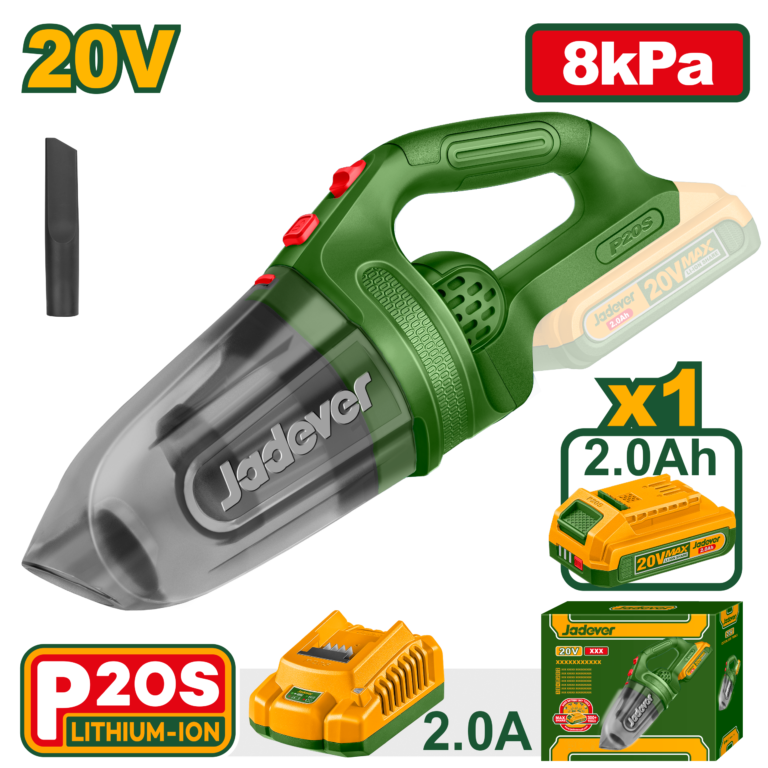 JADEVER Cordless Vacuum Cleaner 20V – Powerful Handheld Dust Cleaner with Battery & Charger (JDLV20201)