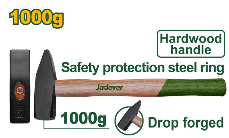 شاكوش ميكانيك 1000 غرام – رأس فولاذي مطروق للأعمال الثقيلة مع مقبض خشبي من جادايفر (JDMB1310)