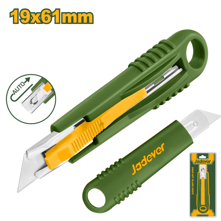 JADEVER Retracting Safety Utility Knife – Self-Retractable Blade with Ergonomic Non-Slip Handle (JDRSUK19)