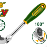 طرطيقة 3/8 إنش رأس متحرك – 72 سن مع مقبض مريح للأماكن الضيقة من جادايفر (JDRW4238)