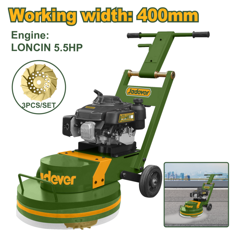 JADEVER Concrete Polisher (Dry) 400mm – Gasoline Floor Polishing Machine 5.5HP (JDSFM2A252)