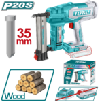 TOTAL Cordless Brad Nailer 20V – Battery Operated Finish Nailer - Battery & Charger Sold Separately (TCBNLI2005)