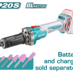 TOTAL Cordless Die Grinder 20V Brushless Variable Speed - Battery & Charger Sold Separately (TDGLI2001)