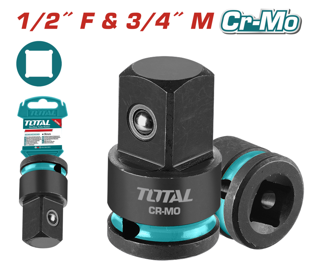 TOTAL Impact Socket Adapter 1/2" (F) to 3/4" (M) Cr-Mo (THIAD1234)