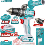 درل شحن بدون فحمات 20 فولت – عزم 96 نيوتن متر مع بطاريتين 4.0 أمبير من توتال (TIDLI209686)