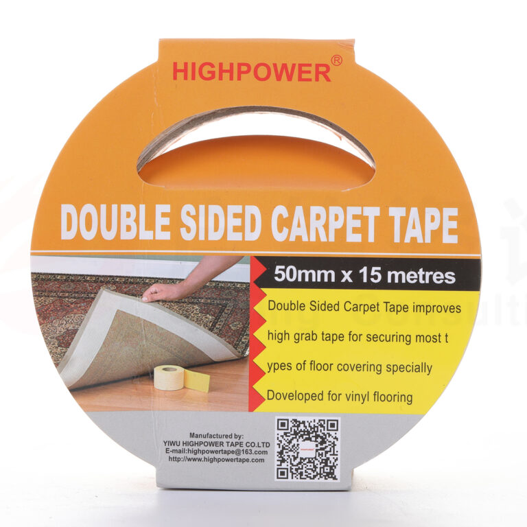 HIGHPOWER | دبل فيس سجاد 50 ملم × 15 متر – تثبيت دائم للأرضيات