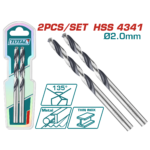 ريش حفر عدد 2 - HSS 4341 مقاس 2 ملم – زاوية 135° من توتال (TAC1200024)