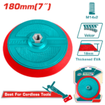 لبادة بولش مع فلنجة 180 ملم | 7 إنش – تثبيت فيلكرو مع سن M14 من توتال (TAC18051)