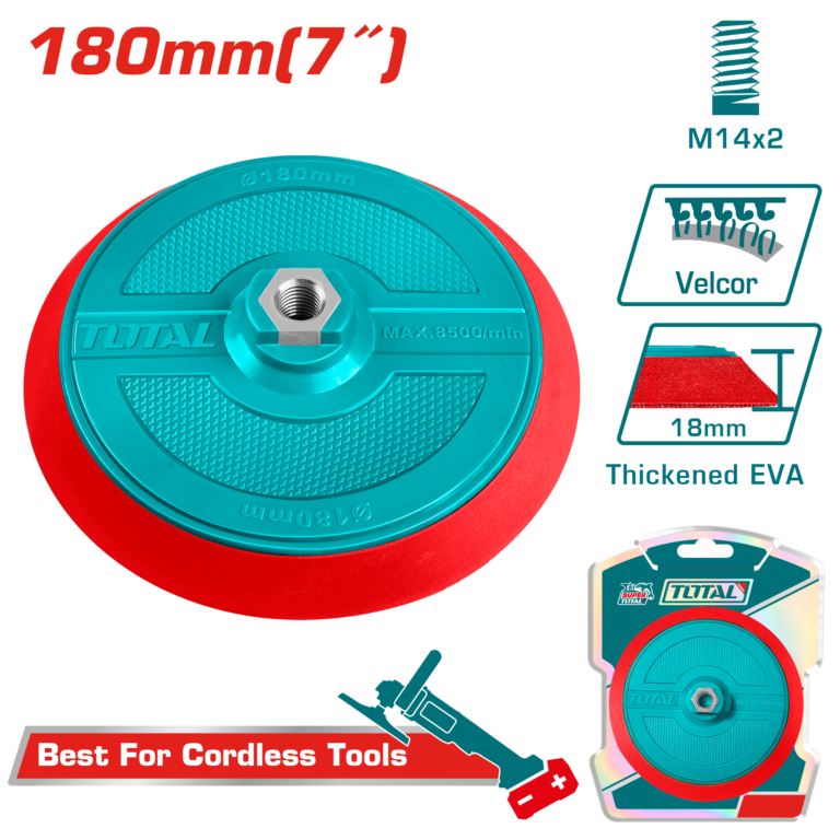 لبادة بولش مع فلنجة 180 ملم | 7 إنش – تثبيت فيلكرو مع سن M14 من توتال (TAC18051)