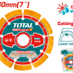 الماظة ليزر قص 180 ملم | 7 إنش– لقص الحجر والخرسانة من توتال (TAC2171801)