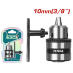 TOTAL 10mm Keyed Drill Chuck – 3/8"-24UNF Replacement Chuck with Key (TAC451001)