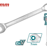 TOTAL Combination Spanner 7mm – Cr-V Chrome Plated Wrench (TCSPA071)