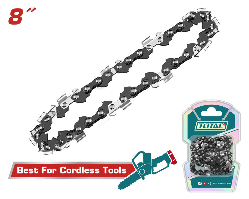 سلسلة منشار جنزير 8 إنش – مقاس 1/4 إنش وسمك 0.043 إنش من توتال (TGTSC50818)