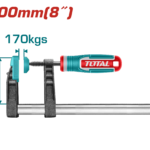 TOTAL F-Clamp 50x200mm – Heavy Duty Bar Clamp with Plastic Handle (THT1320502)