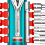 ⁦طقم بوكس 3/8 إنش مع طرطيقة 72 سن و وصلة - 12 قطعة من توتال (THT381121)⁩ - الصورة ⁦2⁩