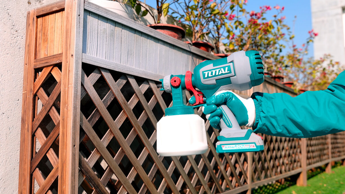 TOTAL Cordless Spray Gun 20V – Adjustable Paint Sprayer with Stainless Steel Cup – Battery & Charger Sold Separately (TSGLI20041) TOTAL Cordless Spray Gun 20V – Adjustable Paint Sprayer with Stainless Steel Cup – Battery & Charger Sold Separately (TSGLI20041)