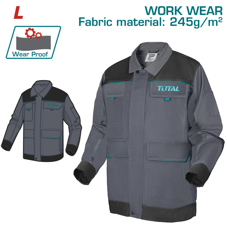 جاكيت عمل – قماش متين مع جيوب متعددة وعناصر عاكسة من توتال (TSP6011.L)