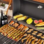 FIREPLUS Large Garden Charcoal BBQ Grill with Cabinet & Side Tables - Image 4
