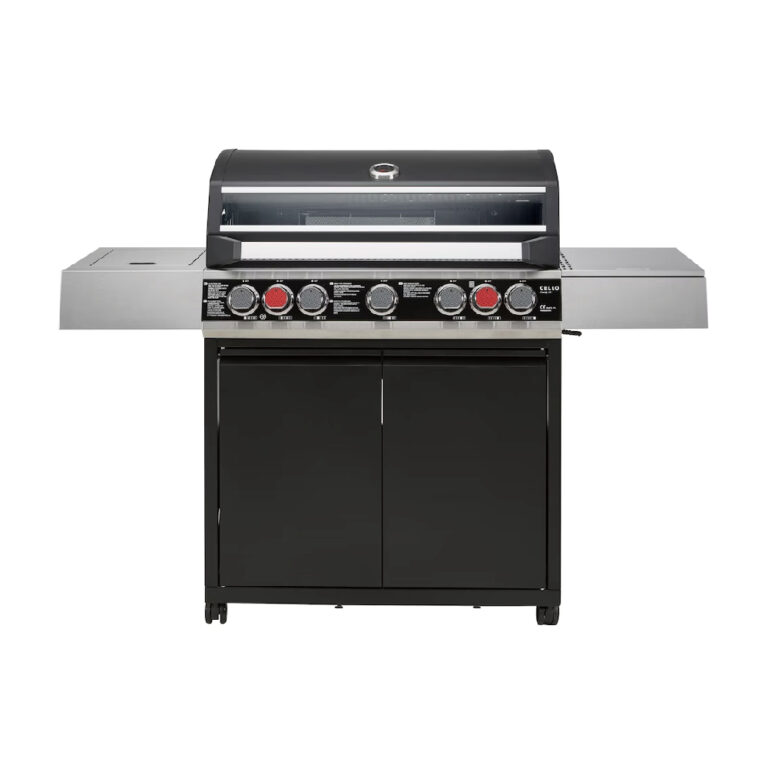 FIRFEPLUS Premium 5 Burner Gas BBQ Grill with Side Burner & Infrared Back Burner