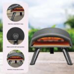 FIREPLUS 16" Gas Pizza Oven with Cordierite Pizza Stone – 8kW Outdoor Pizza Maker for Garden & Backyard - Image 7