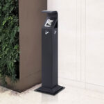 Outdoor Smoking Ashtray Bin – Galvanized Steel Cigarette Disposal Stand - Image 3