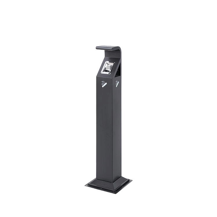 Outdoor Smoking Ashtray Bin – Galvanized Steel Cigarette Disposal Stand