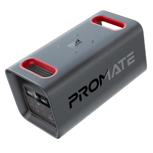 PROMATE PowerTank-600 Portable Power Station 600W – 161000mAh LiFePO4 Battery with Wireless Charging