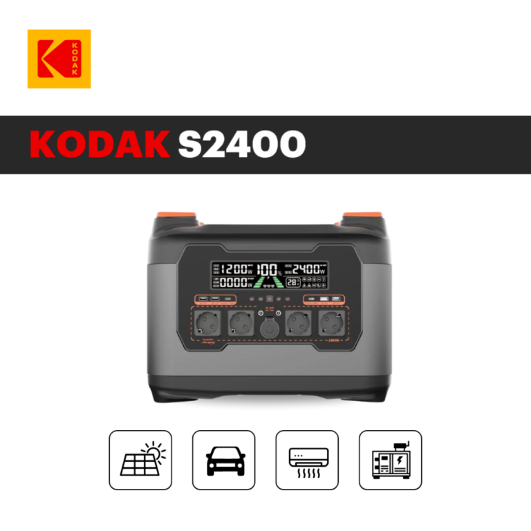 S2400 | Kodak محطة طاقة محمولة / باور ستيشن سعة 2047.5 واط / بالساعة - مع مايكرو إنفرتر 800 واط