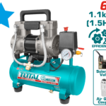 TOTAL Air Compressor 1.5HP 6L – Oil-Free Portable Compressor 8 Bar (TCS1110062)