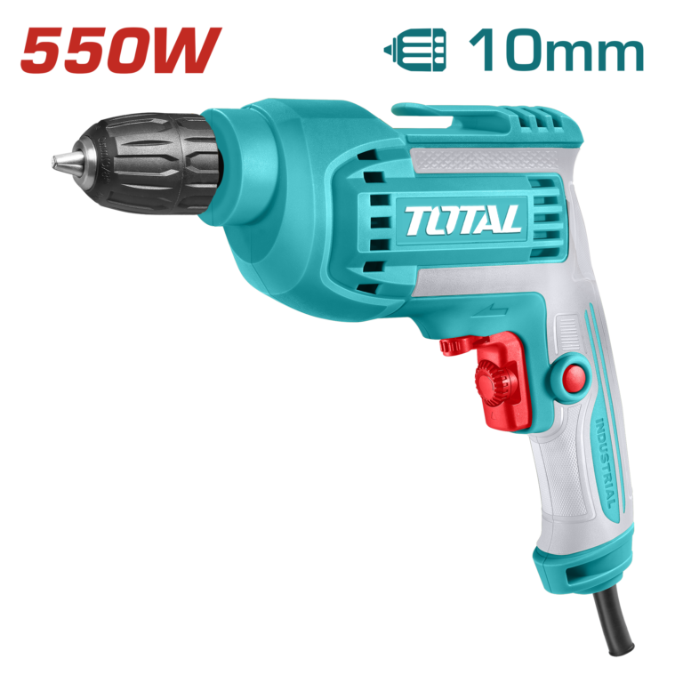 TOTAL Electric Drill 550W – 10mm Keyless Chuck Variable Speed (TD551082)