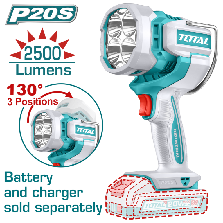 كشاف شحن 20 فولت – LED قدرة 22.5 واط - بدون بطارية و شاحن من توتال (TWLI20885)