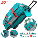 TOTAL 27" Wheeled Tool Bag with Telescopic Handle – Heavy Duty 1680D Polyester Tool Storage (THRRTB2712)