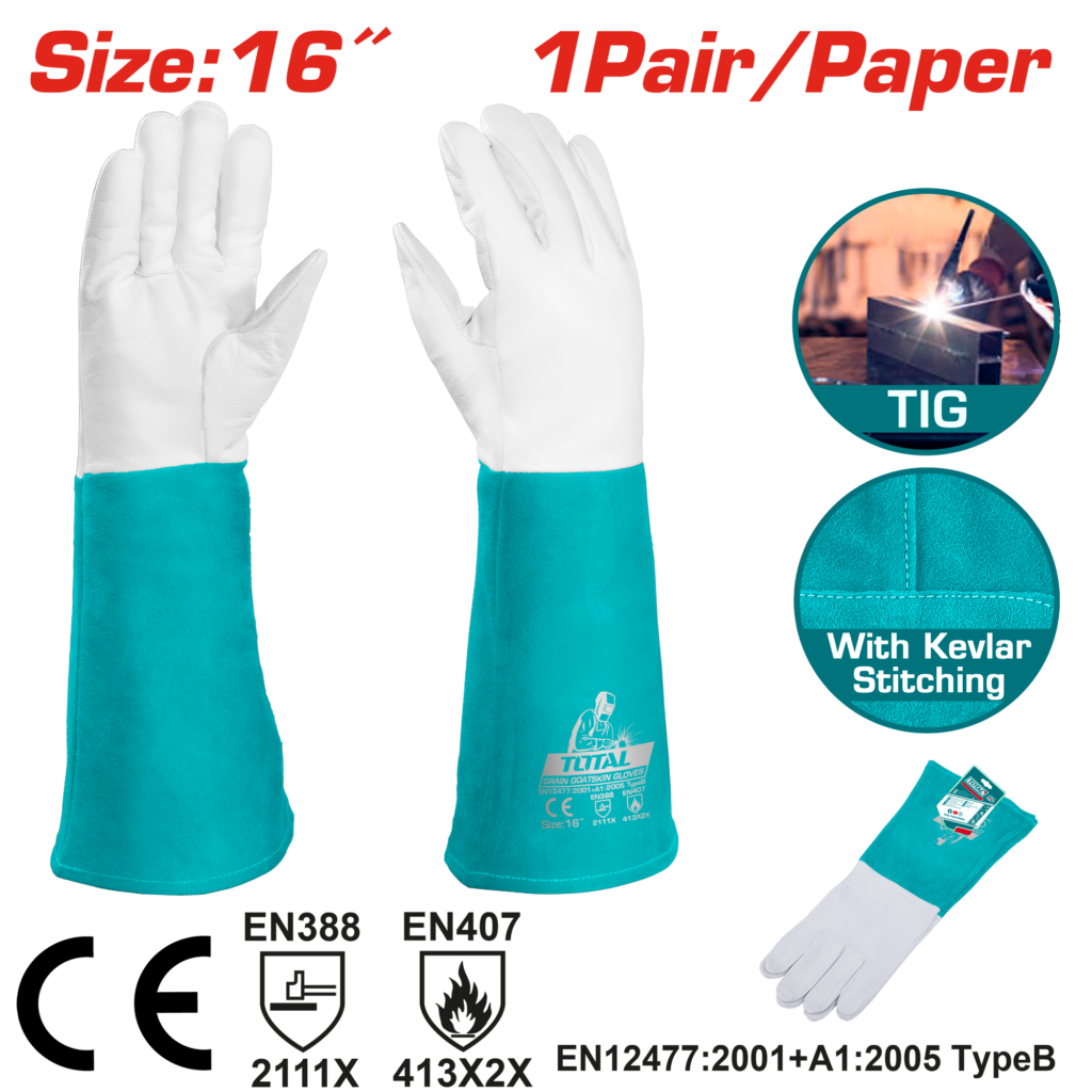 كفوف ارغون 16 إنش – مقاومة للحرارة و للأعمال الشاقة من توتال (TSP19141)