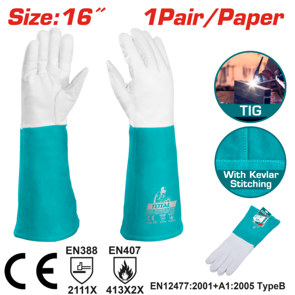 كفوف ارغون 16 إنش – مقاومة للحرارة و للأعمال الشاقة من توتال (TSP19141)