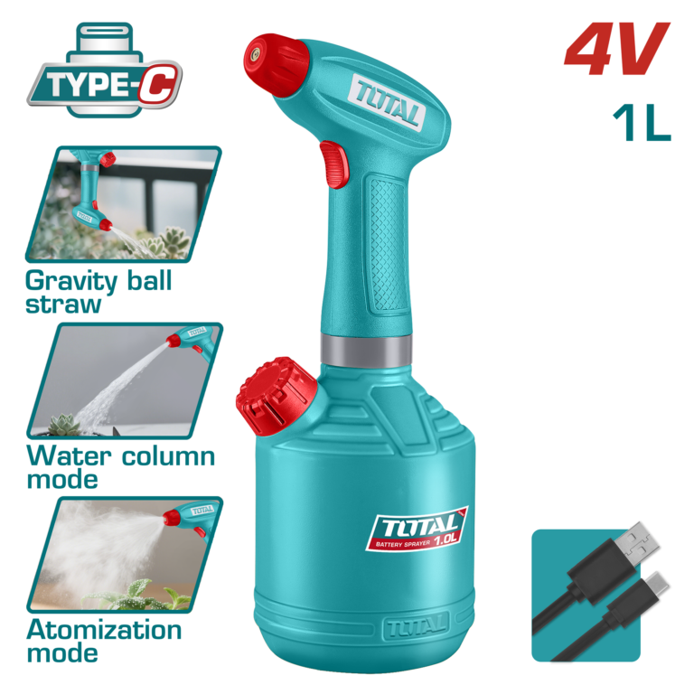 طرمبة رش شحن 1 لتر 4 فولت – استخدام حتى 90 دقيقة من توتال (TSPP3701)