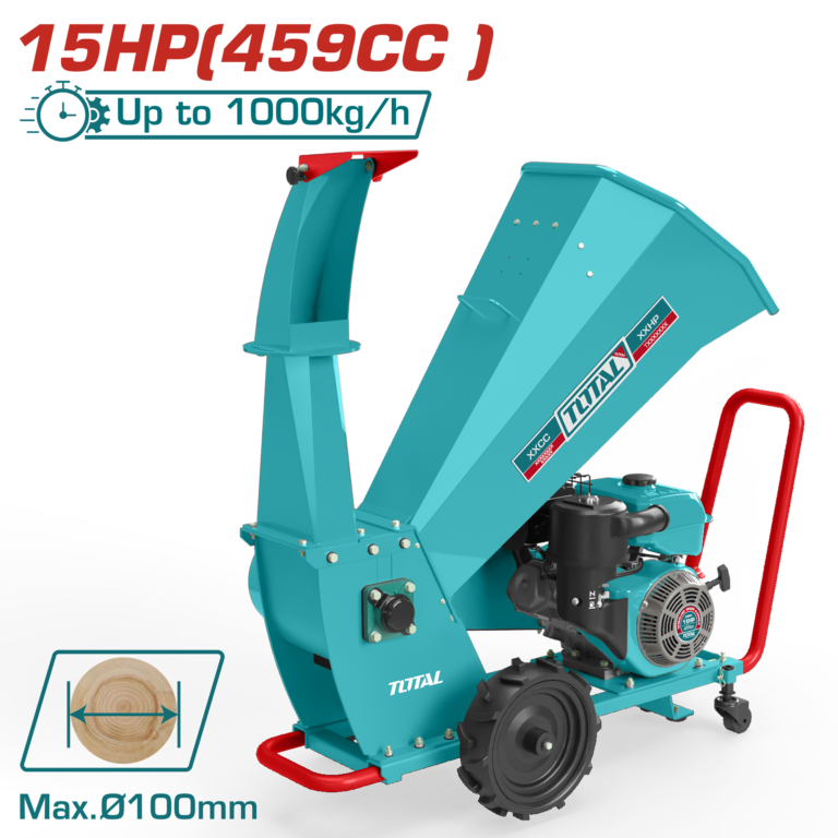 فرامة أغصان بنزين 15 حصان – قدرة تقطيع 100 ملم مع عجلات من توتال (TWCS2100)