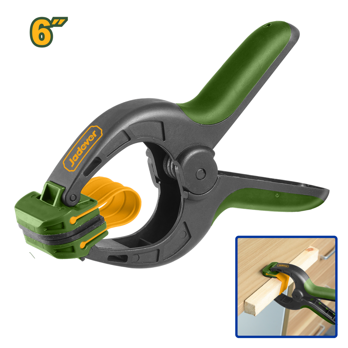 JADEVER Spring Clamp 6″ – Heavy Duty Side Clip Clamp (JDCP5386)