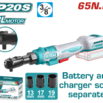 TOTAL 20V Cordless Drive Ratchet 65Nm – 3/8" Cordless Ratchet Wrench (TDRLI206521)