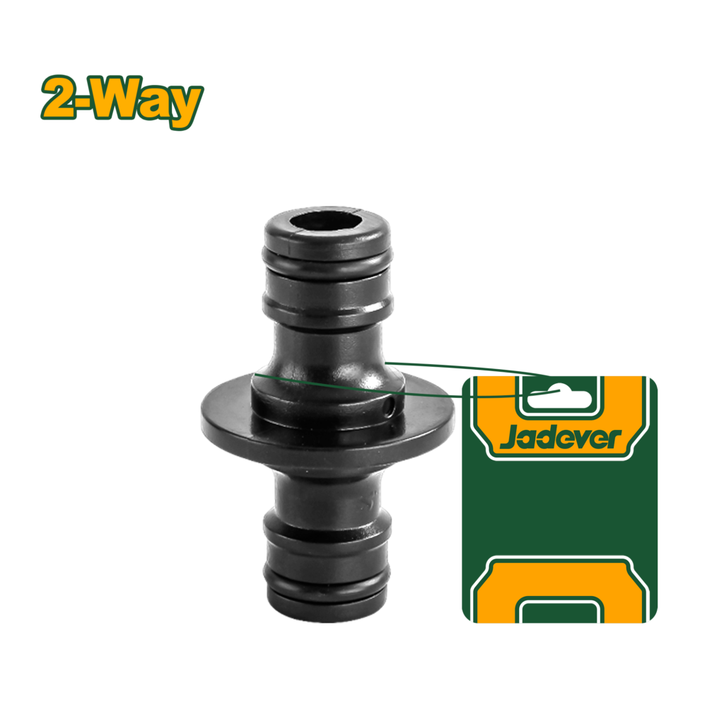 JADEVER Plastic Hose Connector 2-Way – Garden Hose Splitter with Quick Connect (JDQC1E02)