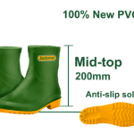 JADEVER PVC Rain Boots 20cm – 100% Waterproof Safety Rain Boots (JDRB3L)