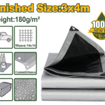 JADEVER Polyethylene Tarp 3×4m – Heavy Duty Waterproof PE Cover 180g/m² (JDTQ8034)