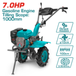 TOTAL Gasoline Tiller 7HP – Petrol Garden Cultivator (TGC12006)