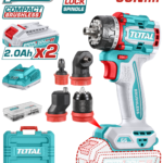 TOTAL 20V Brushless Cordless Multi-Head Drill Driver Kit – 66Nm with 4 Interchangeable Heads (TDLI206686)