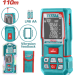 TOTAL Laser Distance Meter 110m – Digital Laser Distance Measuring Tool (TMT510369)