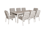 Sicily Outdoor Dining Set – 8 Aluminum Chairs & Large Dining Table