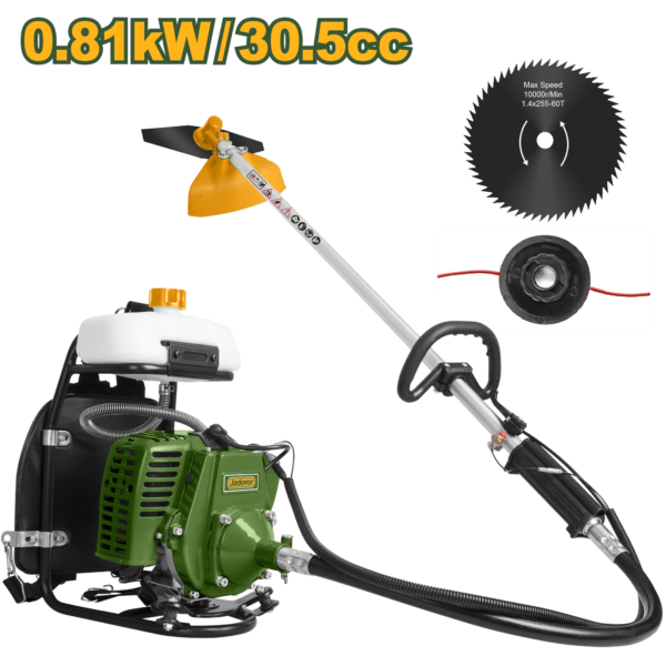 JADEVER 30.5cc Gasoline Grass Trimmer & Brush Cutter – 0.81kW 2-Stroke Engine (JDGM2A30)