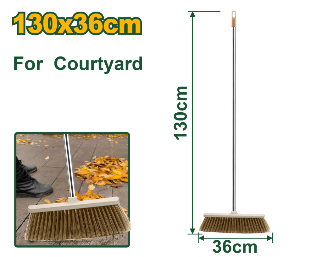 JADEVER Scrubbing Brush with 130cm Stainless Steel Handle – 36cm Cleaning Head (JDMBH2107)