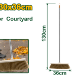 JADEVER Scrubbing Brush with 130cm Stainless Steel Handle – 36cm Cleaning Head (JDMBH2107)