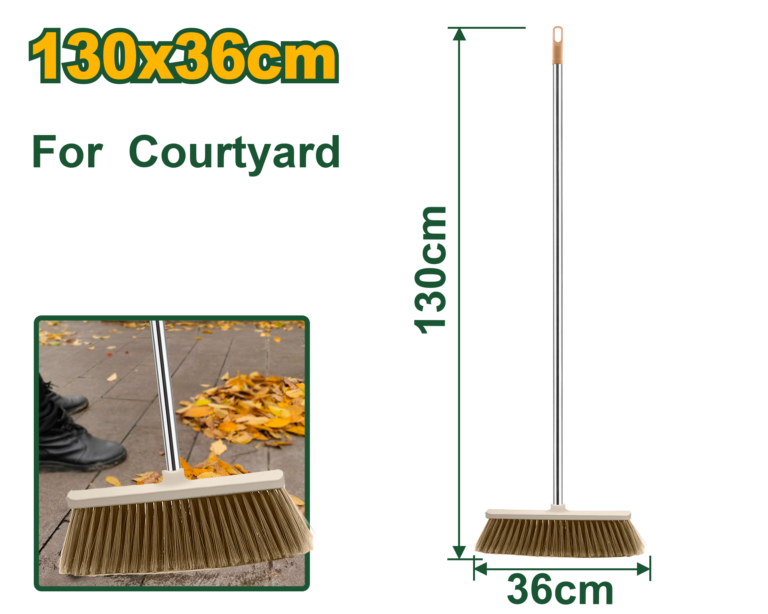 JADEVER Scrubbing Brush with 130cm Stainless Steel Handle – 36cm Cleaning Head (JDMBH2107)