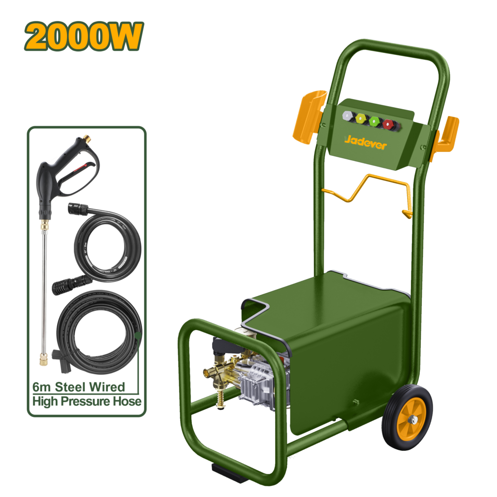 JADEVER Commercial High Pressure Washer 2000W – 90 Bar Copper Pump with Induction Motor (JDHP2A01)